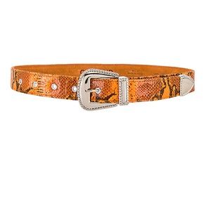 GRLDRND Collections Monty Belt in Orange Snake